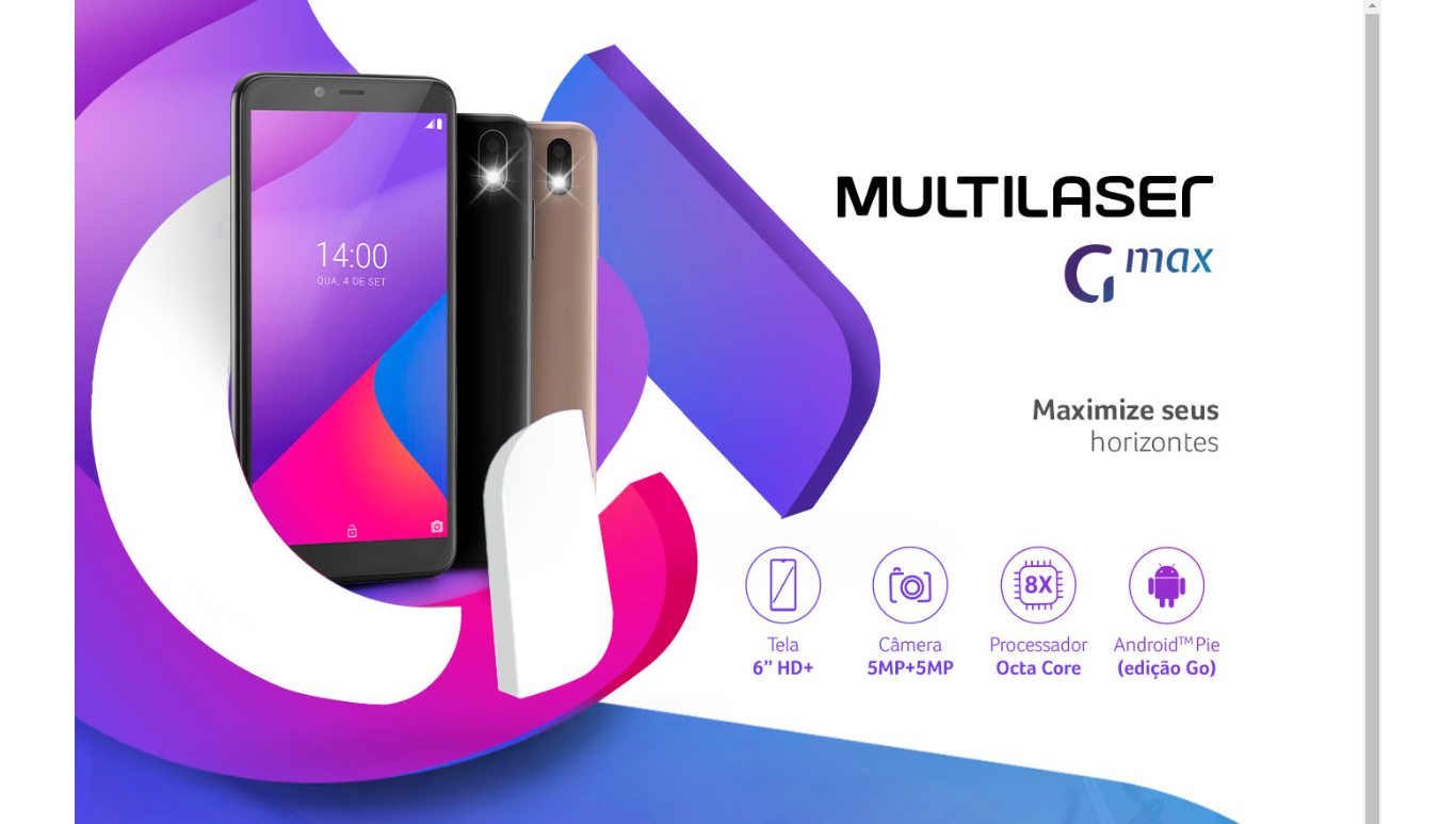 Smartphone Multilaser G Max 32GB 1GB RAM Tela 6